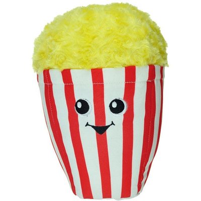 Chomper Chomper Food Junkeez Plush Popcorn Squeaky Dog Chew Toy