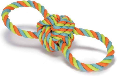Show full view: Chomper Figure 8 Rope Ball Dog Tug Toy slide 3 of 4