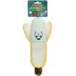 Chomper Food Junkeez Plush Banana Squeaky Dog Chew Toy