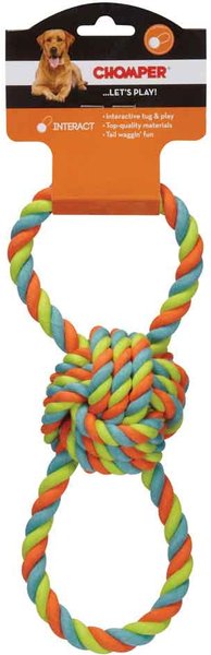 Show full view: Chomper Figure 8 Rope Ball Dog Tug Toy slide 1 of 3