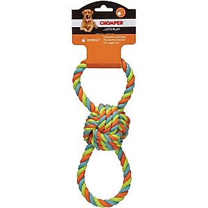 Chomper Figure 8 Rope Ball Dog Tug Toy