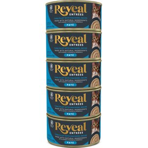 Reveal Entrees Tuna Fillet with Mackerel in Broth Pate Recipe Grain-Free Wet Cat Food, 2.47-oz can, case of 5