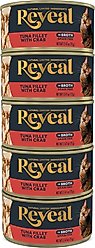 Reveal Natural Limited Ingredient Tuna Fillet with Crab in Broth Grain-Free Wet Cat Food, 2.47-oz can, case of 5
