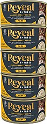 Reveal Entrees Chicken Breast in Broth Pate Recipe Grain-Free Wet Cat Food, 2.47-oz can, case of 5 slide 1 of 9