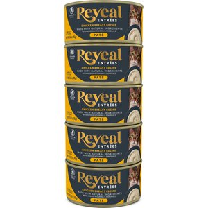 Reveal Entrees Chicken Breast in Broth Pate Recipe Grain-Free Wet Cat Food, 2.47-oz can, case of 5