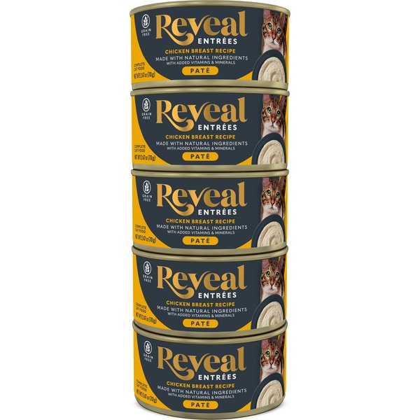 Reveal Entrees Chicken Breast in Broth Pate Recipe Grain-Free Wet Cat Food