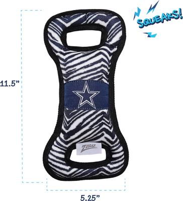 Show full view: Pets First Dallas Cowboys Zubaz Pull Dog Toy slide 2 of 4