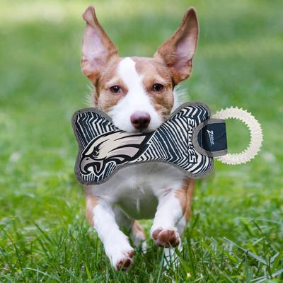 Show full view: Pets First Philadelphia Eagles Zubaz Dental Ring Dog Toy slide 4 of 5