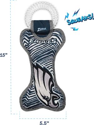 Show full view: Pets First Philadelphia Eagles Zubaz Dental Ring Dog Toy slide 3 of 5