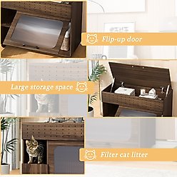 Cesicia Multi-Use Furniture Style Cat Litter Box Enclosure slide 2 of 7
