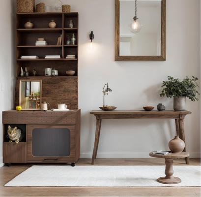 Show full view: Cesicia Multi-Use Furniture Style Cat Litter Box Enclosure slide 3 of 7