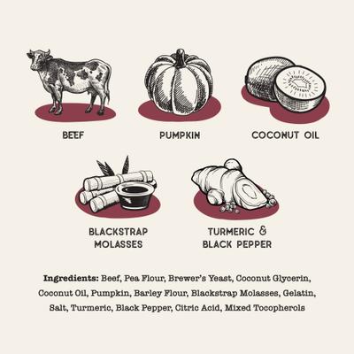 Show full view: Dog Treat Naturals Beef & Pumpkin Superfood Fresh All Stages Natural Chews Sticks Treats, 10-oz bag slide 3 of 7