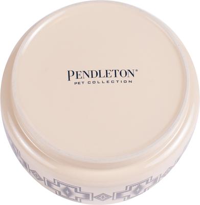Show full view: Pendleton Ceramic Dog Bowl, 8-cup, Harding Tonal Natural slide 3 of 5