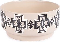 Pendleton Ceramic Dog Bowl, 8-cup, Harding Tonal Natural