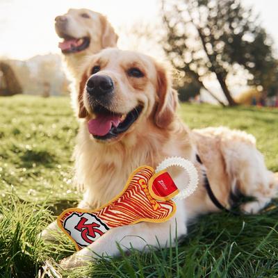 Show full view: Pets First Kansas City Chiefs Zubaz Dental Ring Dog Toy slide 5 of 5