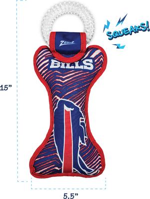 Show full view: Pets First Buffalo Bills Zubaz Dental Ring Dog Toy slide 2 of 4