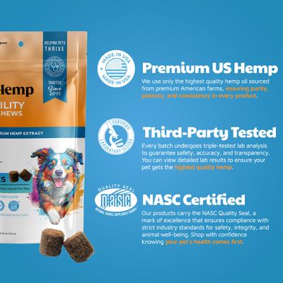 Show full view: VetHemp Mobility Broad-Spectrum Hemp Extract Hip & Joint Soft Chews for Dogs, 60 count slide 5 of 8