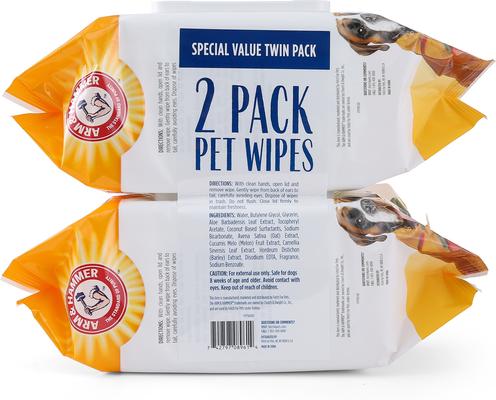 Show full view: Arm & Hammer Products Mango Heavy Duty Bathing Dog Wipes, 100 count, 2 Pack slide 2 of 5