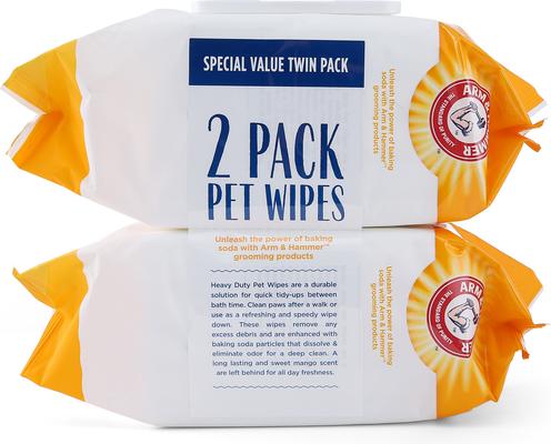 Show full view: Arm & Hammer Products Mango Heavy Duty Bathing Dog Wipes, 100 count, 2 Pack slide 3 of 5