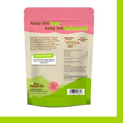Show full view: Pet Naturals BusyButter Balanced Belly Pumpkin & Probiotic Peanut Butter Flavored Dog Chews, Medium/Large, 4 count slide 10 of 11