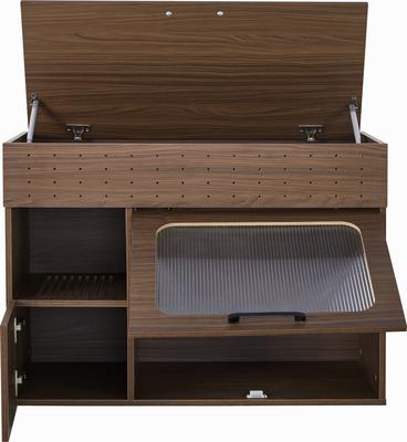 Show full view: Cesicia Multi-Use Furniture Style Cat Litter Box Enclosure slide 2 of 7