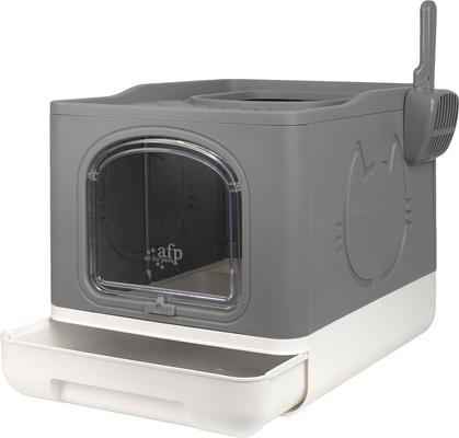 Show full view: allforpaws Go Fresh Foldable Cat Litter Box, Large, Grey slide 8 of 11