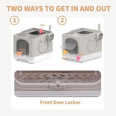 Show full view: allforpaws Go Fresh Foldable Cat Litter Box, Medium, Sand slide 5 of 10