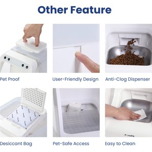 PawsPik Automatic Microchip RFID Dog & Cat Feeder, 16-cup