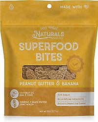 Dog Treat Naturals Peanut Butter & Banana Superfood Bites Dog Treats, 8-oz bag