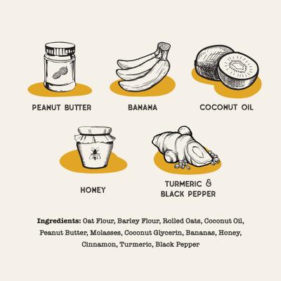 Show full view: Dog Treat Naturals Peanut Butter & Banana Superfood Bites Dog Treats, 8-oz bag slide 3 of 7