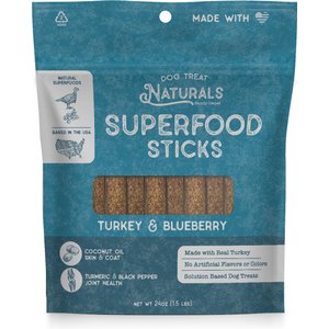 Dog Treat Naturals Turkey & Blueberry Superfood Fresh All Stages Natural Chew Stick Dog Treats, 24-oz bag