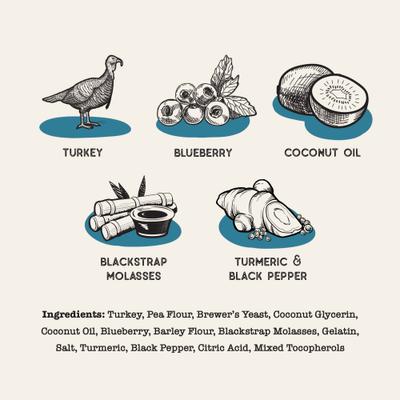 Show full view: Dog Treat Naturals Turkey & Blueberry Superfood Fresh All Stages Natural Chew Stick Dog Treats, 10-oz bag slide 3 of 8