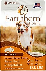Earthborn Holistic Great Plains Feast Bison Meal & Vegetables Grain-Free Dry Dog Food, 12.5-lb bag