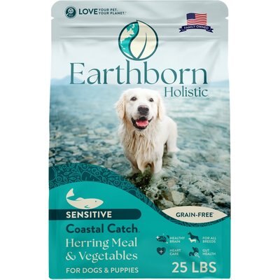 Earthborn Holistic Earthborn Holistic Coastal Catch Herring Meal & Vegetables Grain-Free Dry Dog Food, 25-lb bag