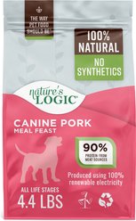 Nature's Logic 100% Natural Canine Pork Meal Feast All Life Stages Dry Dog Food, 4.4-lb bag
