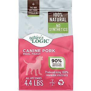Nature's Logic 100% Natural Canine Pork Meal Feast All Life Stages Dry Dog Food, 4.4-lb bag