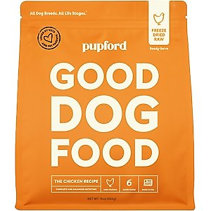 Pupford Good Dog Food Chicken Recipe Freeze-Dried Dog Food, 16-oz bag
