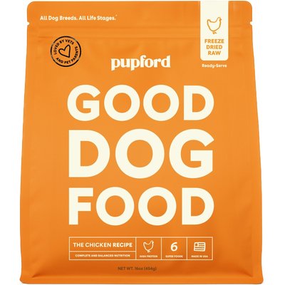 Pupford Pupford Good Dog Food Chicken Recipe Freeze-Dried Dog Food, 16-oz bag