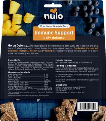 Show full view: Nulo Functional Granola Immunity Dog Treats, 10-oz bag slide 3 of 12