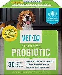 VetIQ Chicken Flavored Probiotic Powder Supplement for Dogs & Puppies, 30 count