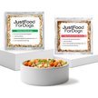 JustFoodForDogs Tofu & Quinoa Frozen Human-Grade Fresh Vegan Dog Food, 18-oz pouch, case of 7