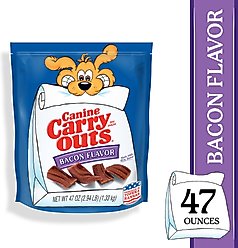 Canine Carry Outs Bacon Flavor Dog Treats, 47-oz bag slide 2 of 6