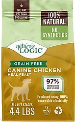 Nature's Logic 100% Natural Canine Chicken Meal Feast All Life Stages Grain-Free Dry Dog Food, 4.4-lb bag