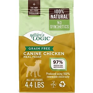 Nature's Logic 100% Natural Canine Chicken Meal Feast All Life Stages Grain-Free Dry Dog Food, 4.4-lb bag