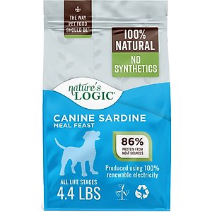 Nature's Logic 100% Natural Canine Sardine Meal Feast All Life Stages Dry Dog Food, 4.4-lb bag