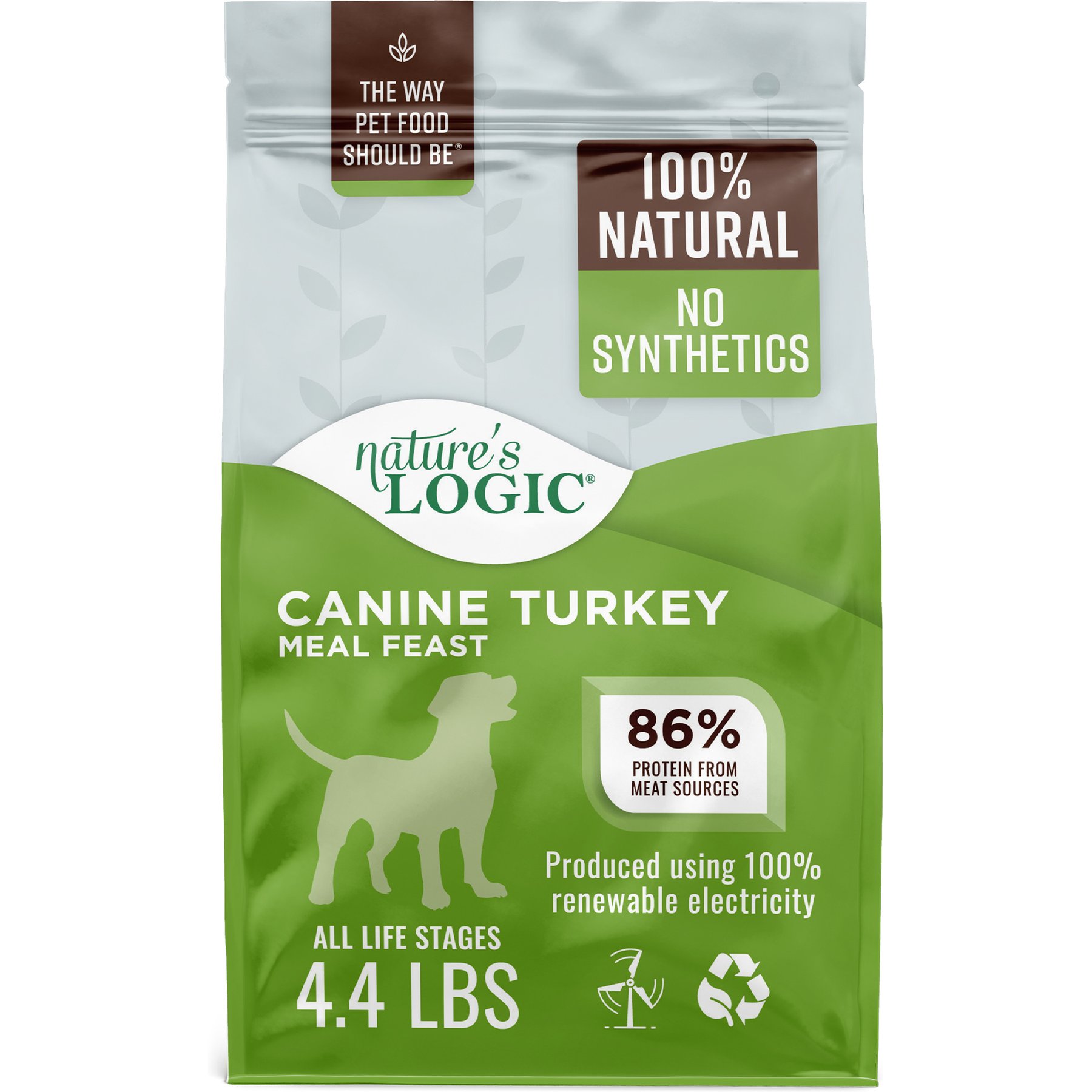 Nature's Logic 100% Natural Canine Turkey Meal Feast All Life Stages Dry Dog Food, 4.4-lb bag