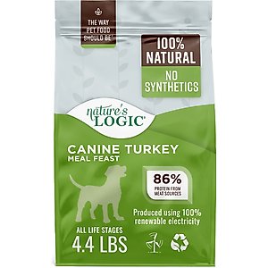 Nature's Logic 100% Natural Canine Turkey Meal Feast All Life Stages Dry Dog Food, 4.4-lb bag