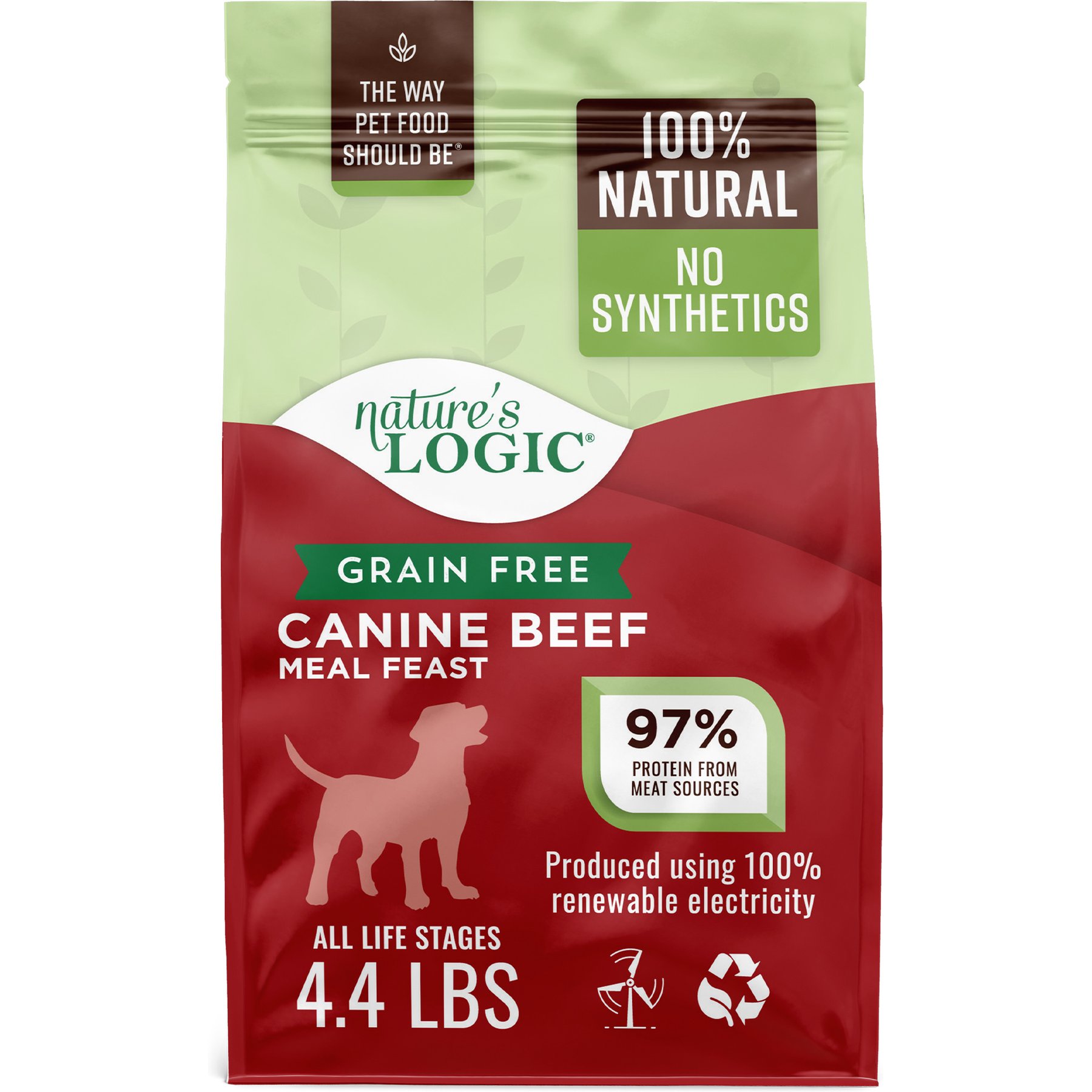 Nature's Logic 100% Natural Canine Beef Meal Feast All Life Stages Grain-Free Dry Dog Food, 4.4-lb bag