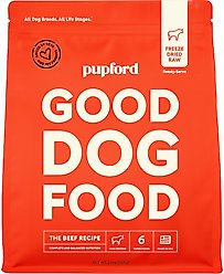 Pupford Good Dog Food Beef Recipe Freeze-Dried Dog Food, 25-oz bag