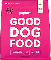 Pupford Good Dog Food Lamb & Salmon Recipe Freeze-Dried Dog Food, 16-oz bag